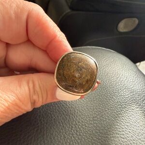 Silpada Silver and Bronzite Ring